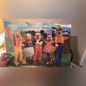 Vintage Walt Disney World/ Disneyland 3D placemat
